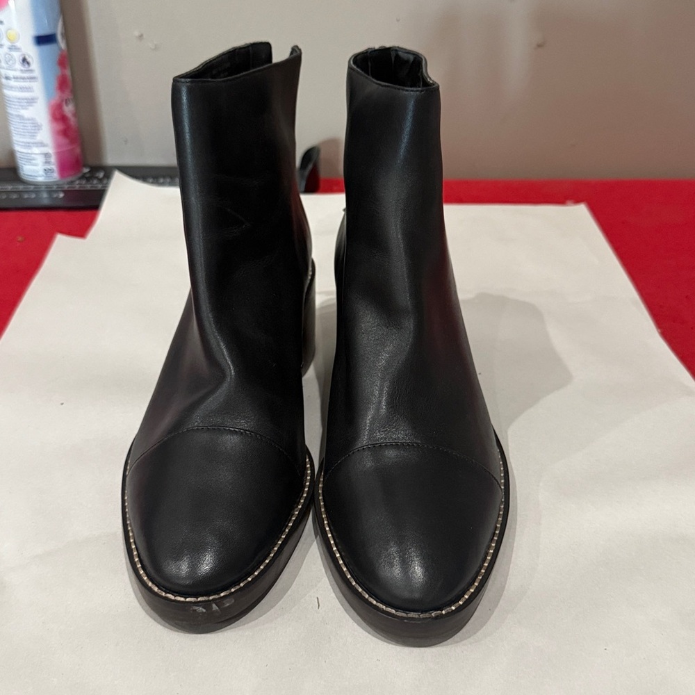 Cole Haan Black Leather Ankle Booties - Picture 2 of 5